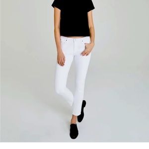 AG ADIANO GOLDSCHMIED White Jeans The Stevie Ankle Slim Straight Ankle Size 29R